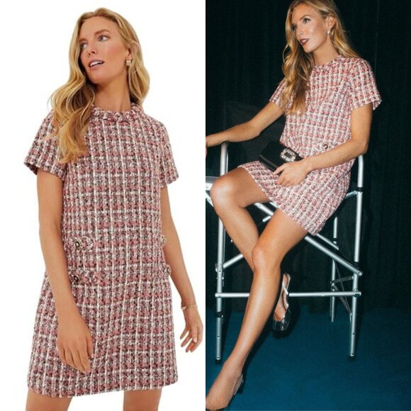 Tuckernuck Dresses & Skirts - Tuckernuck | NEW Magnolia Tweed Short Sleeve Crew Neck Jackie Mini Dress Size XL